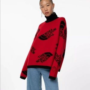 The North Face Black Series Merino Wool Red Turtleneck Sweater (size s)